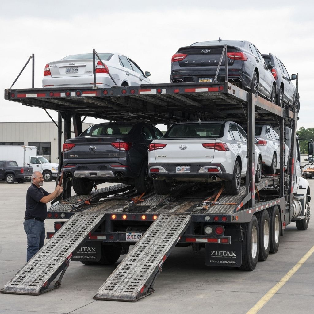 Car transport carrier heading to Florida